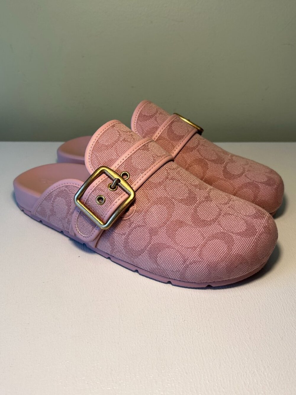 Coach Women's Archival Buckle Clog In Signature Jacquard Canvas - Picture 6 of 14